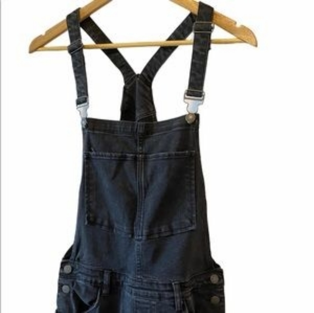 SWS Black dDistressed Straight Leg Overalls 11